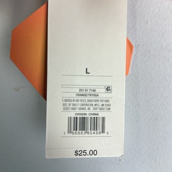 Fe Noel x Target Mixed Paint Print Knotted Crop Tank Top Linen Floral Smocked L - Picture 6 of 9